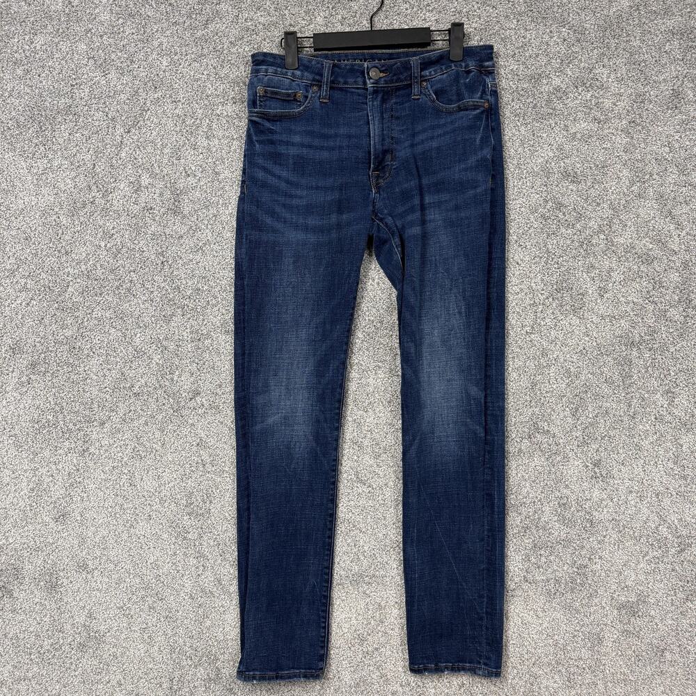 American Eagle Jeans Mens 30x29.5 Blue Skinny Ne(x)t Level Flex Denim Gorpcore